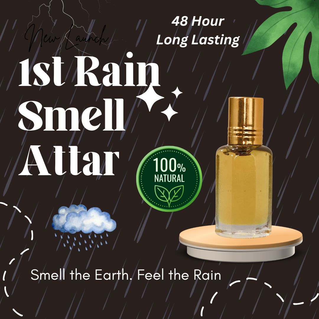 🌧️ Muskaura First Rain Attar – The Earthy Romance of Rain | Mitti Scent | 100% Natural | Unisex Perfume Oil