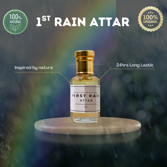 🌧️ Muskaura First Rain Attar – The Earthy Romance of Rain | Mitti Scent | 100% Natural | Unisex Perfume Oil